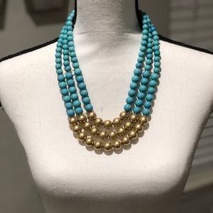 ✨3 for $30✨ Triple layer light blue/gold necklace